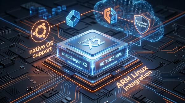 Ubuntu on Snapdragon X2: 80 TOPS NPU and 15-Year Support