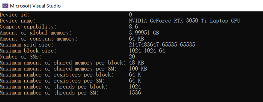CUDA device properties