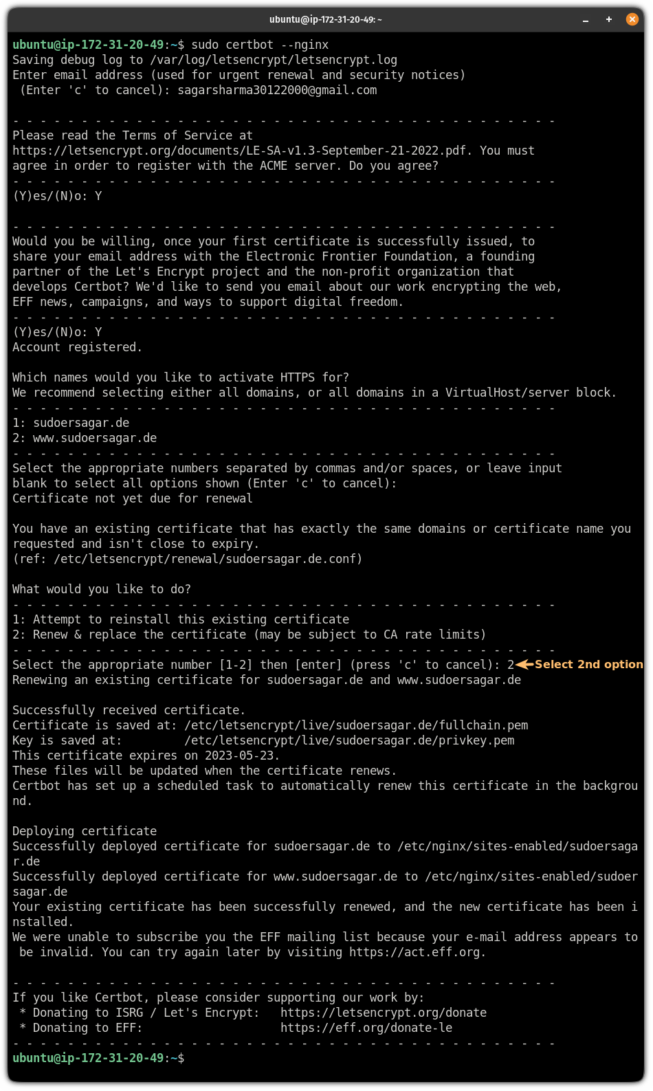 Nginx Certbot